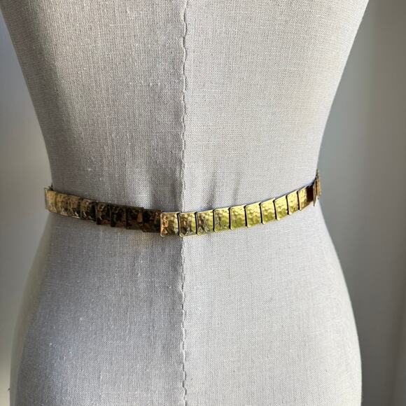 Vintage Gold Tone Stretch Belt Small Adjustable Metal Mesh Accent main image 7
